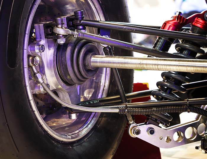 Fasteners, chassis parts, gears - all made from BS S99 alloy steel bars.