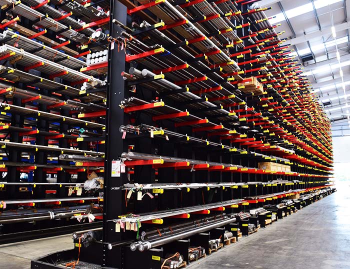 We stock metals for the motorsport market in a modern warehouse with cantilever racking.
