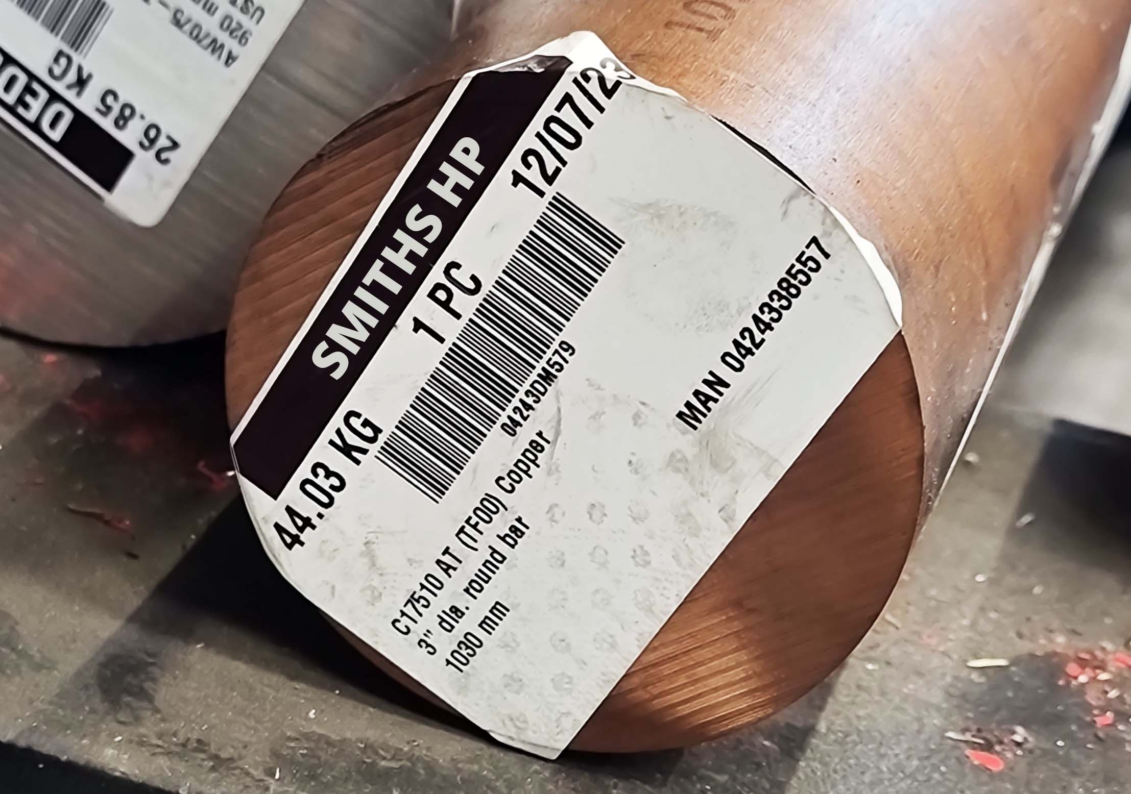 C17510 is supplied fully heat-treated and offers high strength.