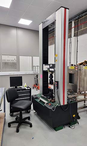 We recently another tensile testing machine to increase capacity.