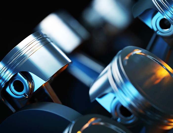 4032 Aluminium ist eine Legierung, die häufig in Rennsportkolben verwendet wird.