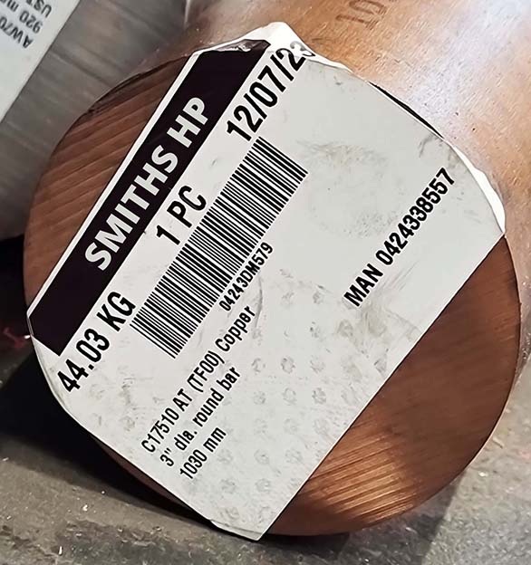 C17510 Le C17510 est fourni entièrement traité thermiquement et offre une résistance élevée.