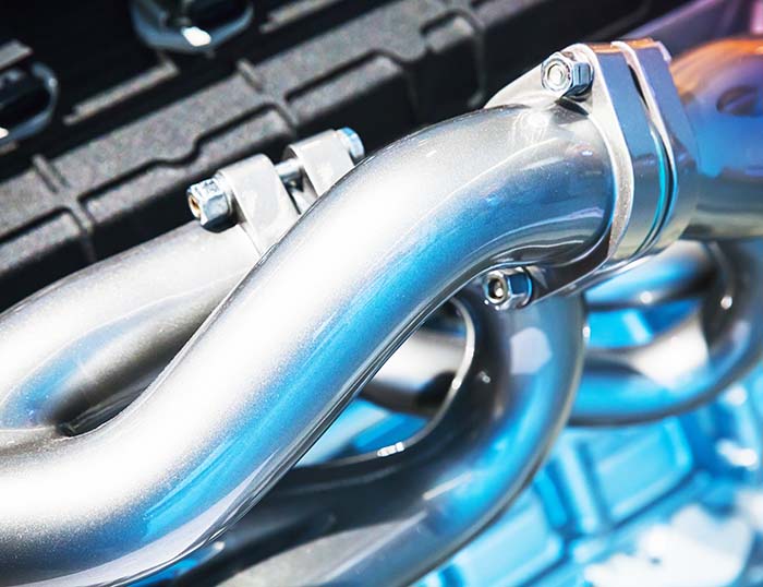 Grazie alla sua superiore resistenza alla corrosione, l'Inconel&reg; 625 è comunemente utilizzato nella produzione di scarichi ad alte prestazioni.