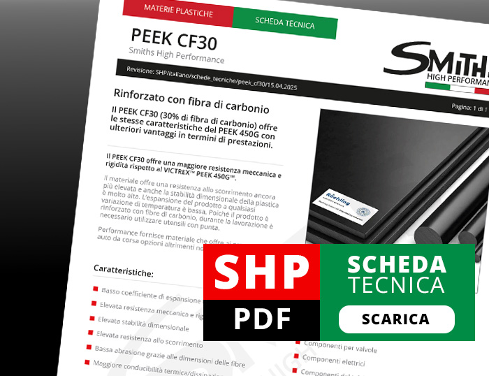 Scaricate la scheda tecnica del PEEK CF30.